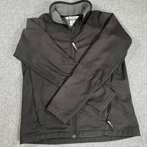 Columbia Womens Softshell Jacket Black Full Zip Fleece Lined Outdoor